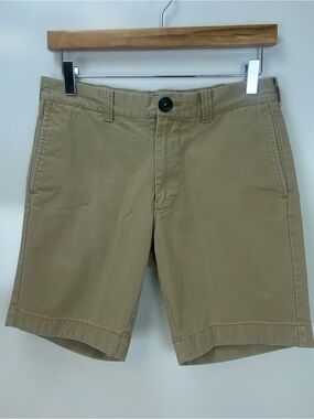 J. Crew Men’s Flat-Front Chino Shorts in Tan